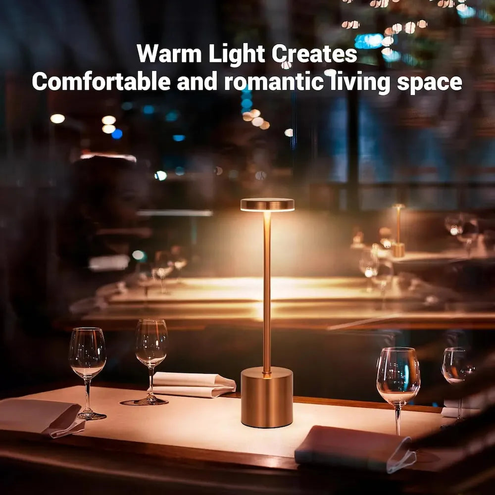 Tango Lampe de Table Sans Fil | Lampe LED Rechargeable, Tactile, Aluminium