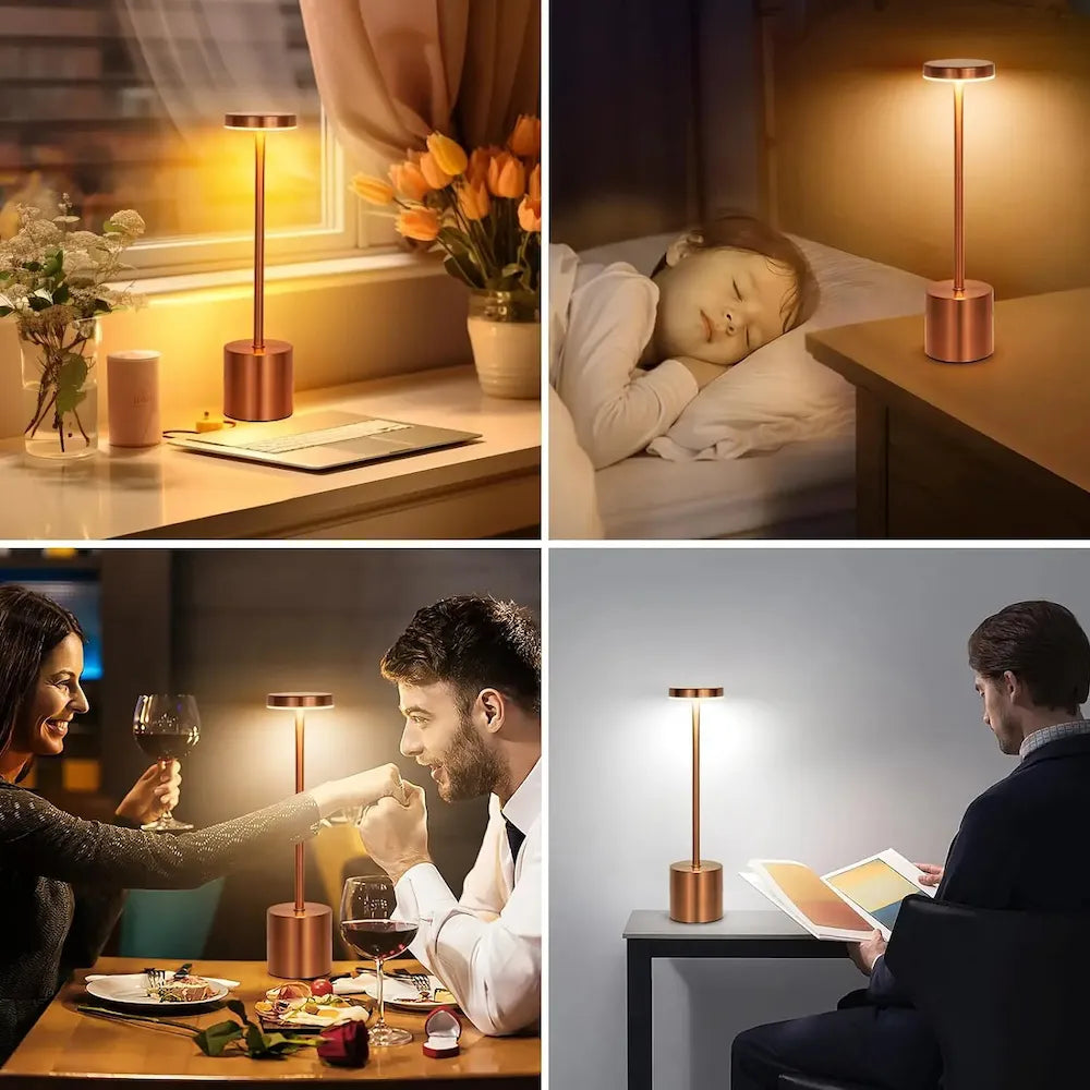 Tango Lampe de Table Sans Fil | Lampe LED Rechargeable, Tactile, Aluminium